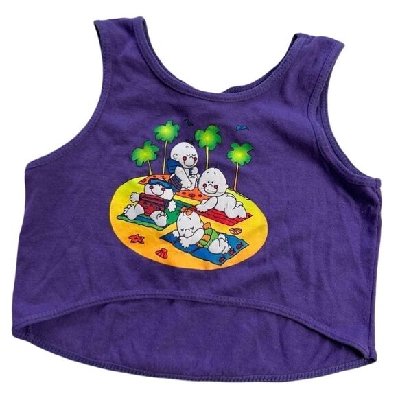 Rad Vintage 1980s 1990s Neon Surf Beach Baby Muscle Tank - Picture 1 of 6